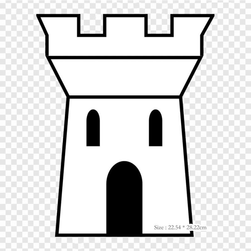 Башня трафарет