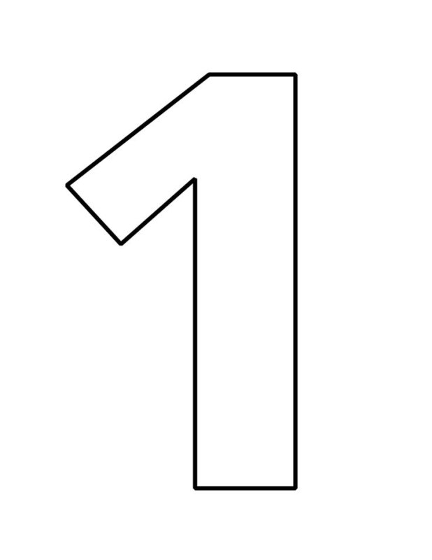 Цифра один контур