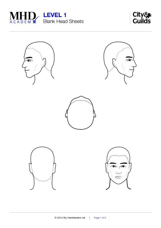 Голова для рисования схем стрижек