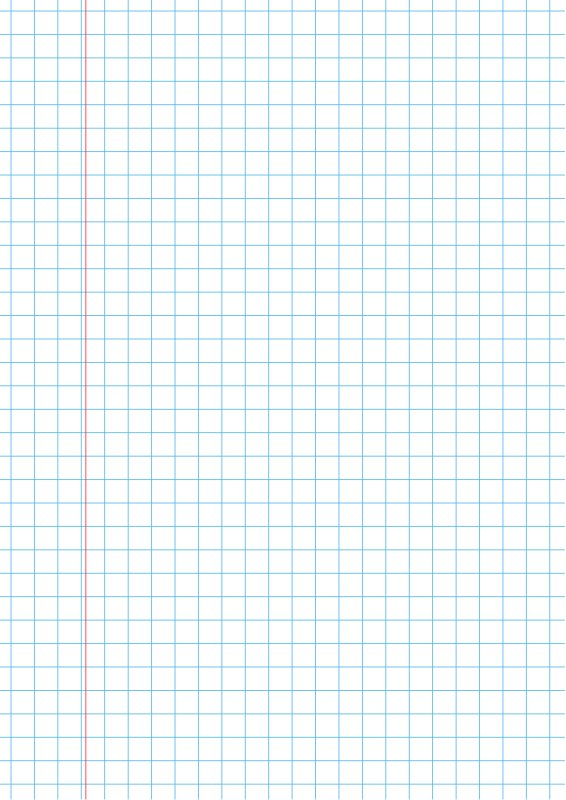 Клетка 5мм на 5мм на а4