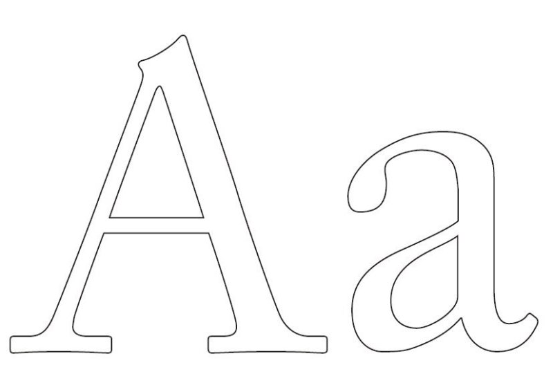 Заглавные буквы трафарет