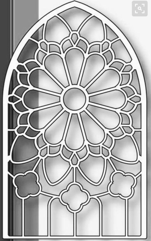 Готическая роза витраж