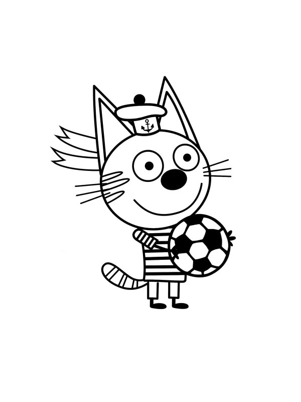 Три кота. Раскраска