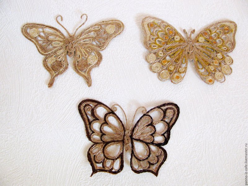 Джутовая филигрань бабочка