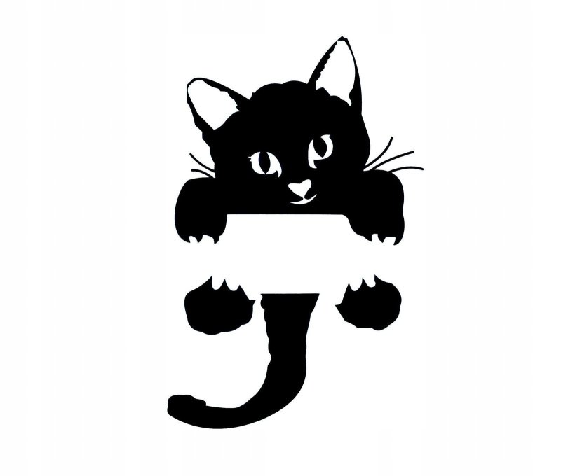 Силуэт котенка