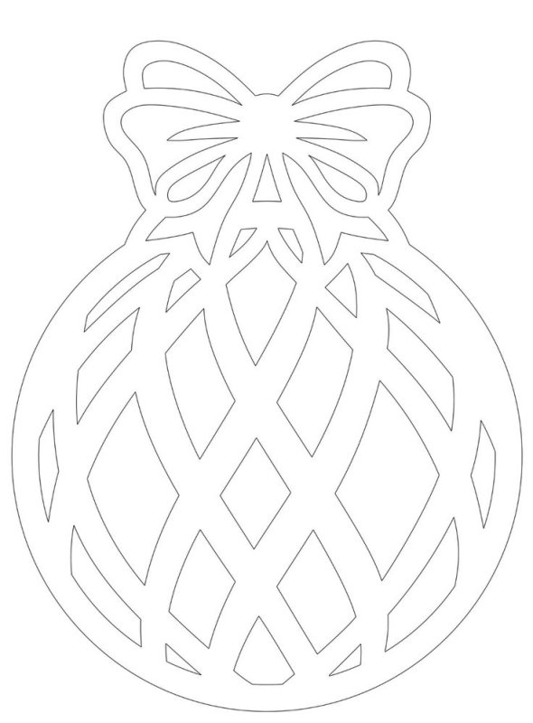 Вытынанки новогодние игрушки