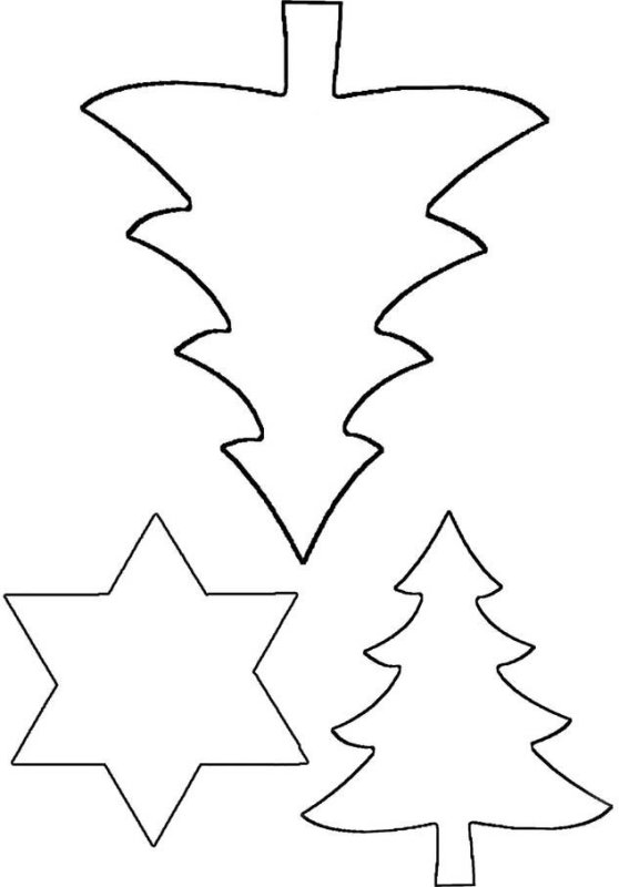 Елочка трафарет