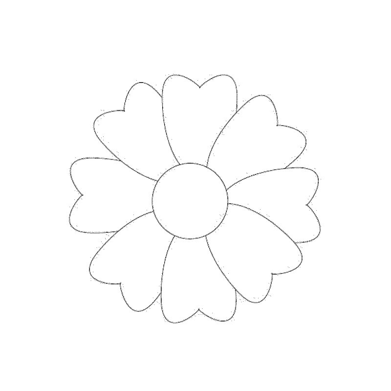 Цветы трафарет для вырезания