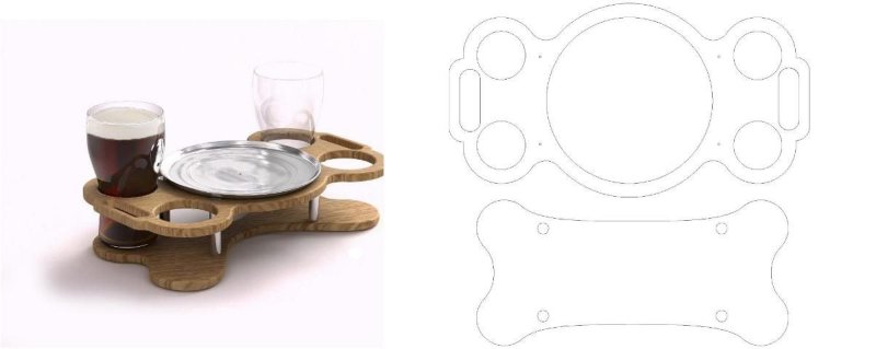 Держатель для стаканов макет