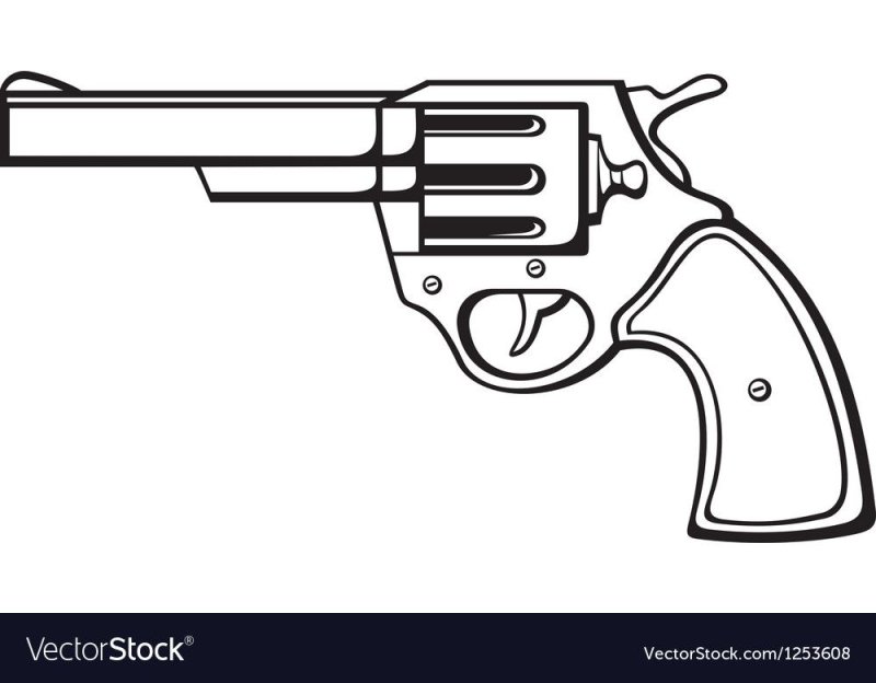 Револьвер трафарет