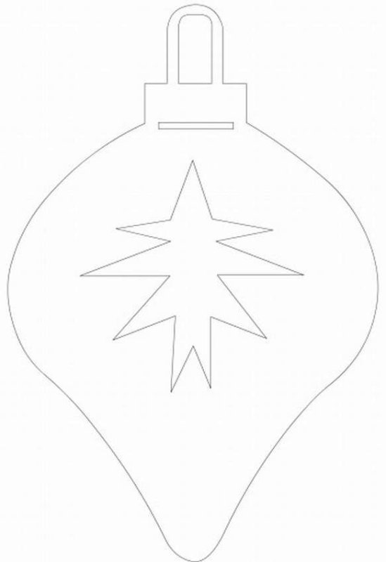 Новогодние шары трафарет