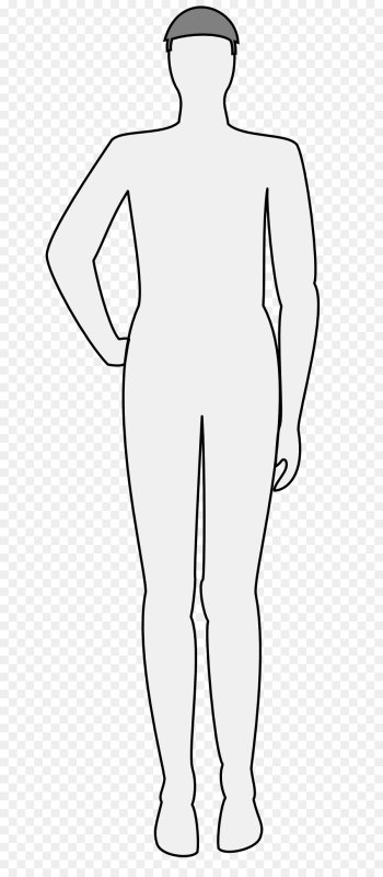 Контур тела человека