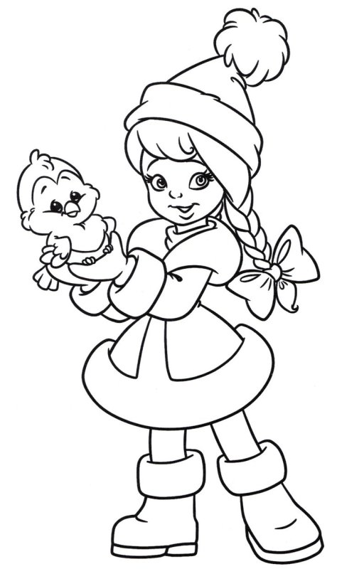 Раскраска Снегурочки