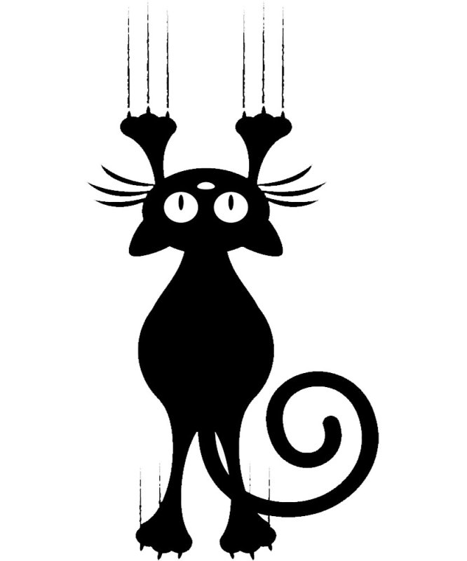 Трафареты кошек для декора