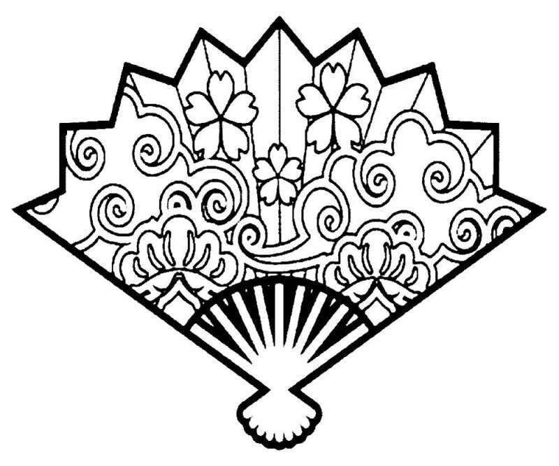 Орнамент с веерами