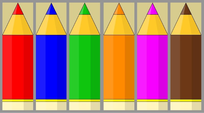 Карандаш шаблон цветной