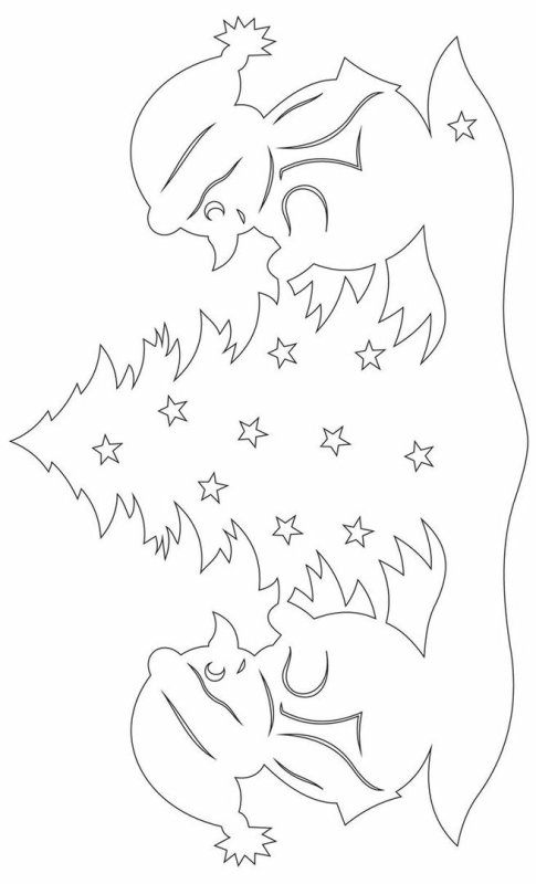 Новогодние шаблоны для вырезания