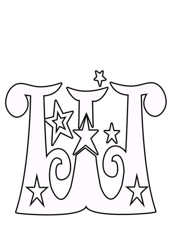 Трафарет с новым годом буквы