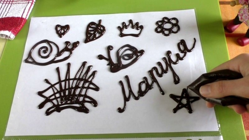 Рисунки из шоколада для украшения тортов