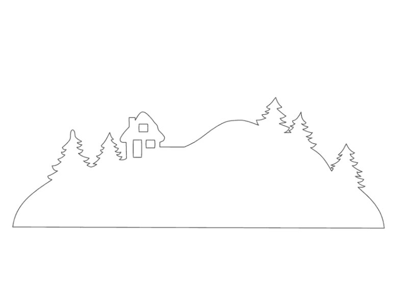 Сугробы трафареты на окна