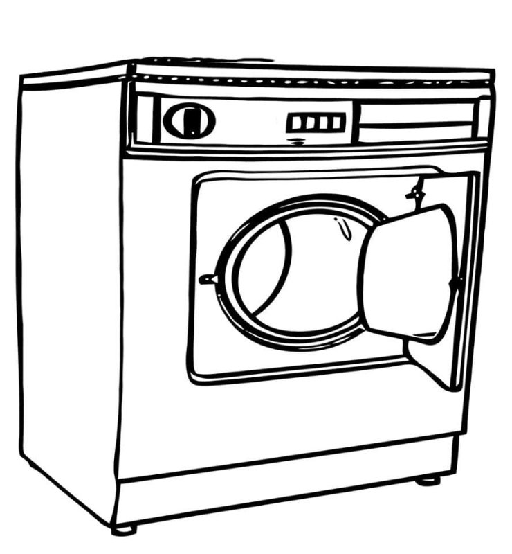 Трафарет стиральной машины для детей