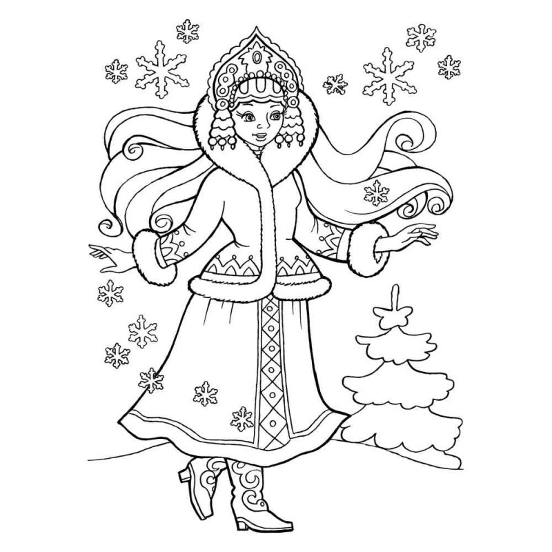 Снег раскраска