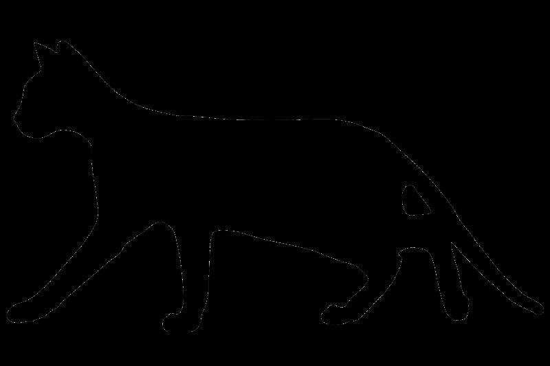 Макет кошки для рисования