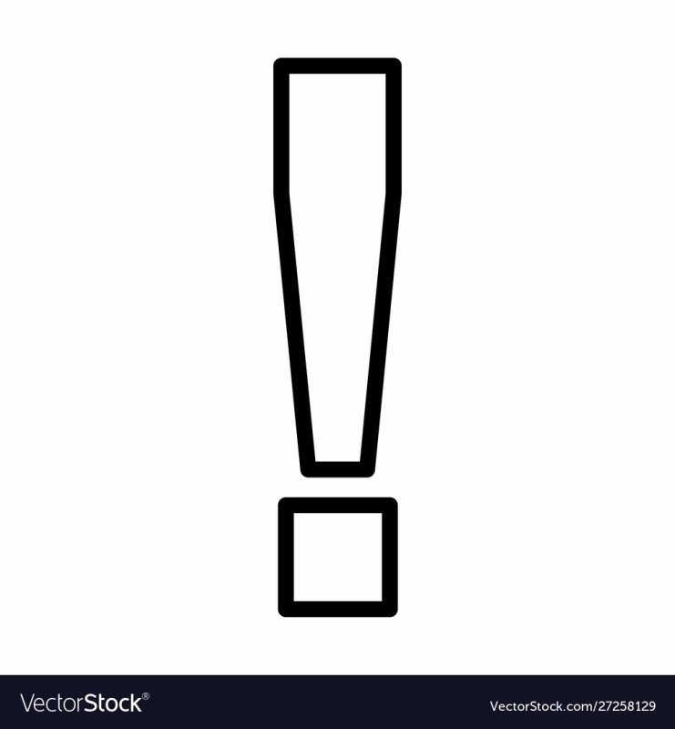 Трафарет восклицательного знака для вырезания