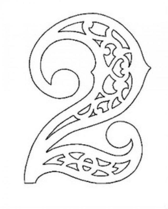 Новогодние трафареты на окна цифры