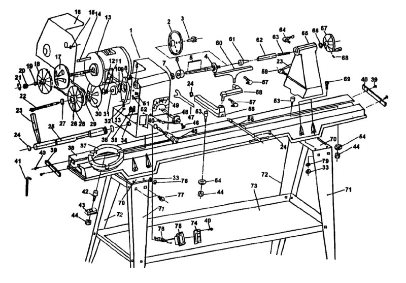 Корвет 74 токарный станок по дереву схема