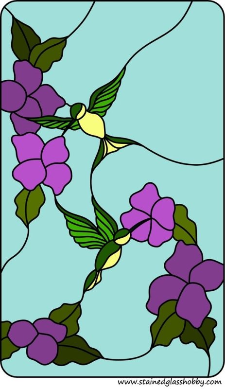 Трафарет для витража на стекле