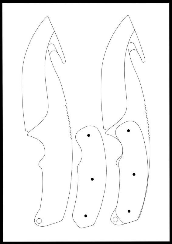Флип кнайф стандофф 2 чертёж