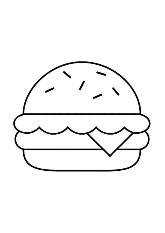 Раскраска бургер