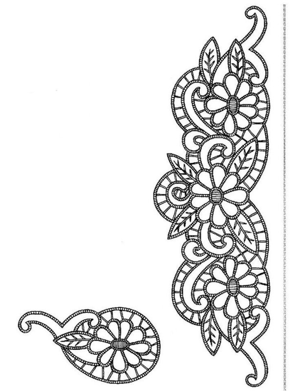 Точечная роспись кружева Ришелье