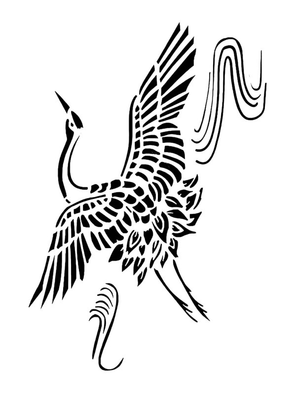 Журавли трафареты для вырезания