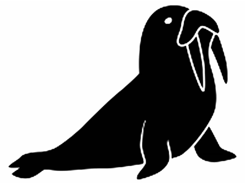 Морж силуэт