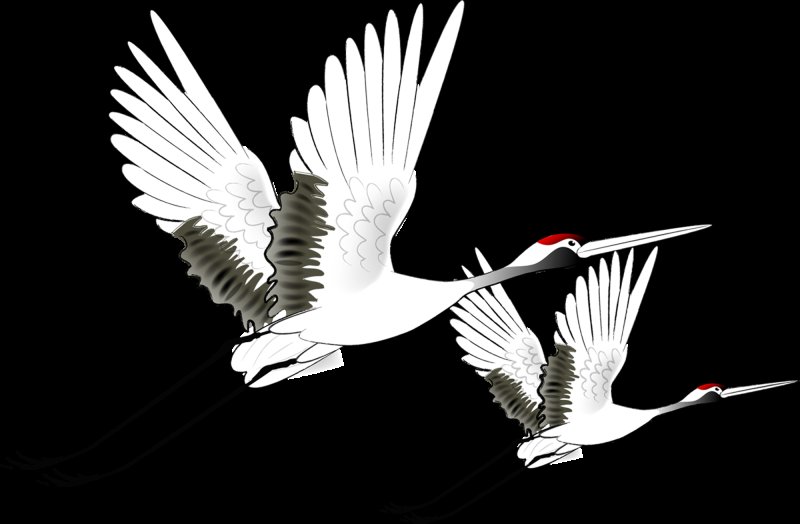 Журавль рисунок