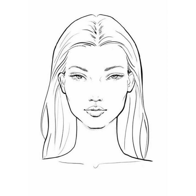 Лицо женщины рисунок