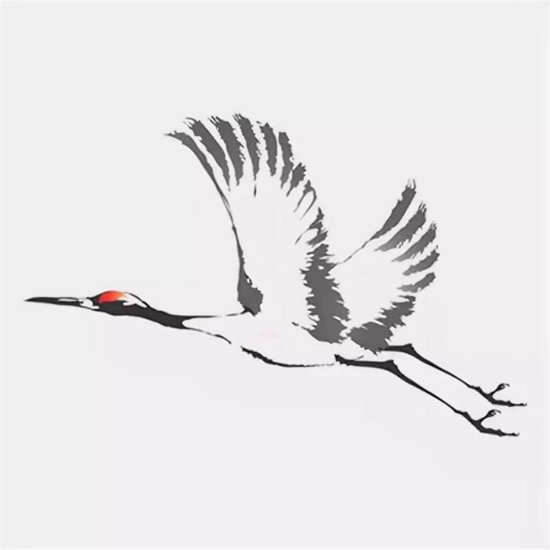 Журавль рисунок для детей