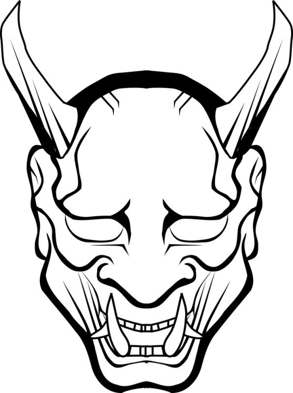 Маска Hannya демон