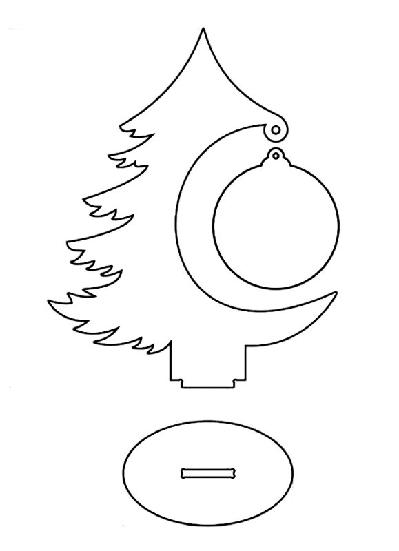 Трафарет "елка"