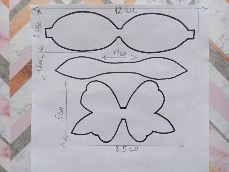 Шаблоны для бантиков из фоамирана