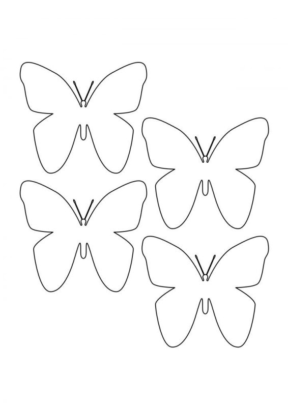 Бабочка контур для вырезания