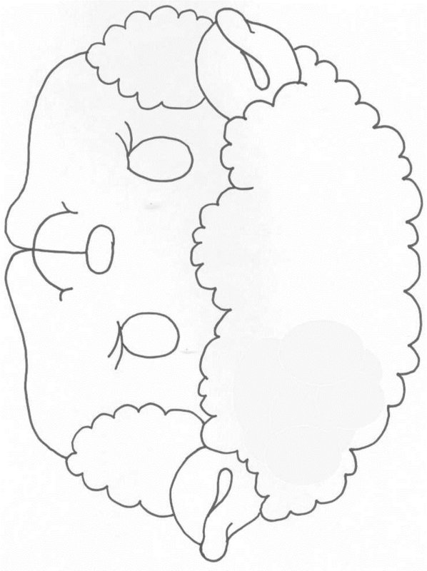 Маска овечки для детей