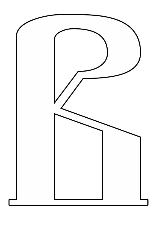 Трафарет букв