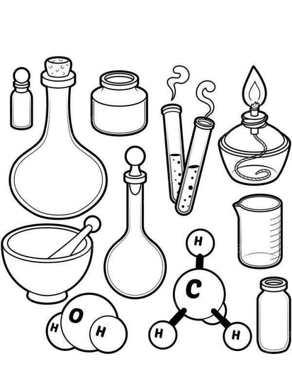 Раскраска химия для детей