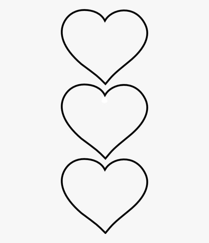 Трафарет маленького сердечка