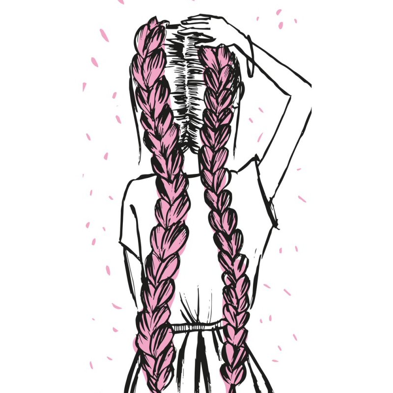 Нарисовать косичку