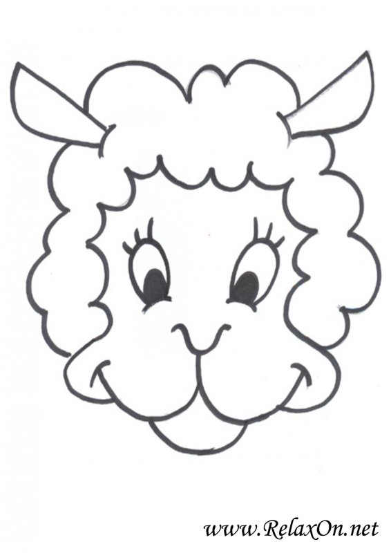 Маска овечки для детей