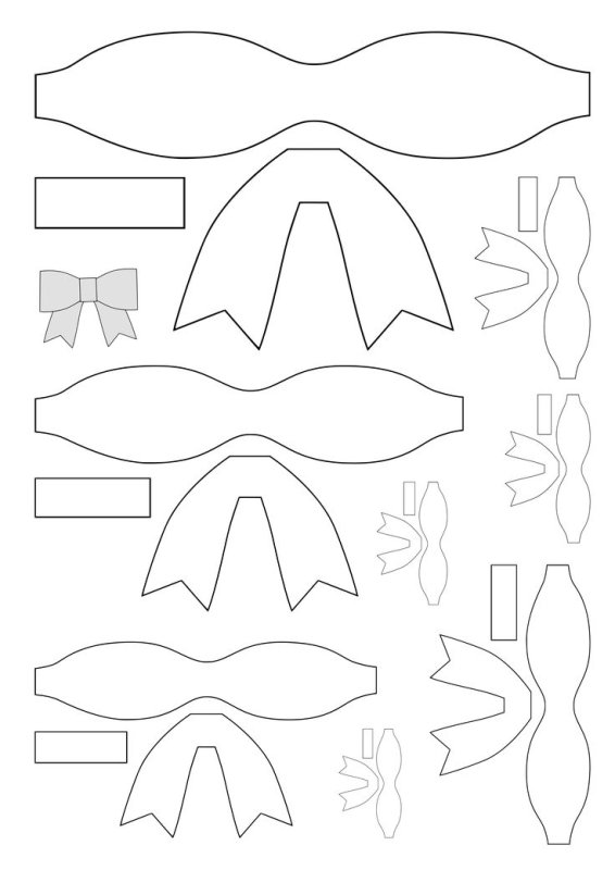 Шаблоны для бантиков из фоамирана